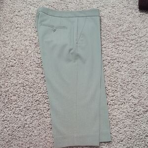 Womens Light Tan Flat Front Capris